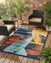 Caribbean Terrace Collection Area Rug - Antigua Rectangle Charcoal  lifestyle 30