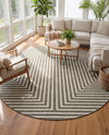 Urban Terrace Collection Area Rug -  Astoria (Green) Round Green  lifestyle 65