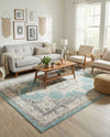 Beverly Grove Collection Area Rug -  Fairfax (Aqua) Rectangle Aqua  lifestyle 10