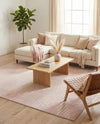 Seychelles Stripes Collection Area Rug - Mahe (Pink) Rectangle Pink  lifestyle 15