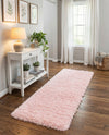Eternal Plush Oasis Collection Area Rug -  Tranquility (Pink Lace) Runner Pink Lace  lifestyle 28