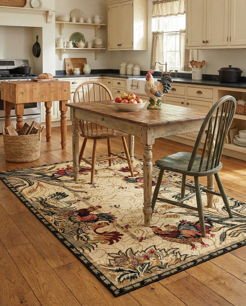 Rural Charm Collection Area Rug - Meadowbrook Rectangle Cream  lifestyle 26