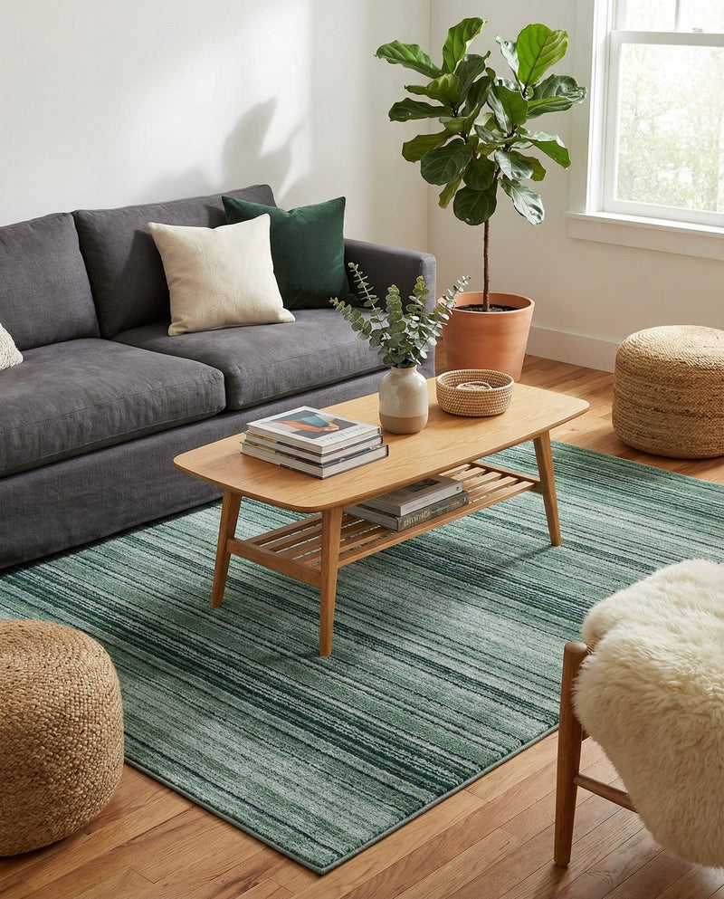 Jewel Oasis Collection Area Rug - Sapphire (Green) Rectangle Green  lifestyle 8