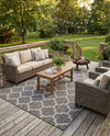 Savannah Pergola Collection Area Rug - Arbor (Black) Rectangle Black  lifestyle 9