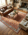 Patio Heritage Collection Area Rug -  Eden Square Antique Red  lifestyle 61