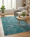 Sahara Essence Collection Area Rug - Oasis (Teal) Rectangle Teal  lifestyle 12