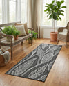 Seaside Blooms Collection Area Rug -  Evergreen (Ivory Charcoal) Runner Ivory Charcoal  lifestyle 44