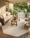 Tribal Terrace Treasures Collection Area Rug - Mayan Marina (Natural) Octagon Natural  lifestyle 79