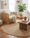 Sequoia Handwoven Jute Collection Area Rug - Briarwood Round Natural  lifestyle 37