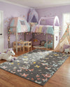 Wonder Tykes Collection Area Rug -  Carnival Rectangle Charcoal Gray  lifestyle 3