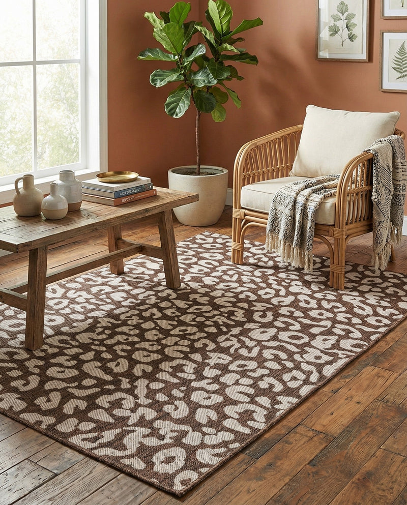 Savannah Escape Collection Area Rug -  Amazon (Brown) Rectangle Brown  lifestyle 8