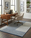 Copenhagen Edge Collection Area Rug -  Vesterbro Rectangle Blue  lifestyle 17