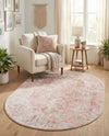 Cambridge Classics Collection Area Rug -  Magdalene (Pink) Oval Pink  lifestyle 68