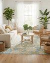 Seaside Blooms Collection Area Rug -  Shalimar Rectangle Soft Blue  lifestyle 7