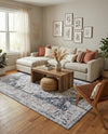Laguna Sands Collection Area Rug -  Newport Rectangle Linen Charcoal  lifestyle 12