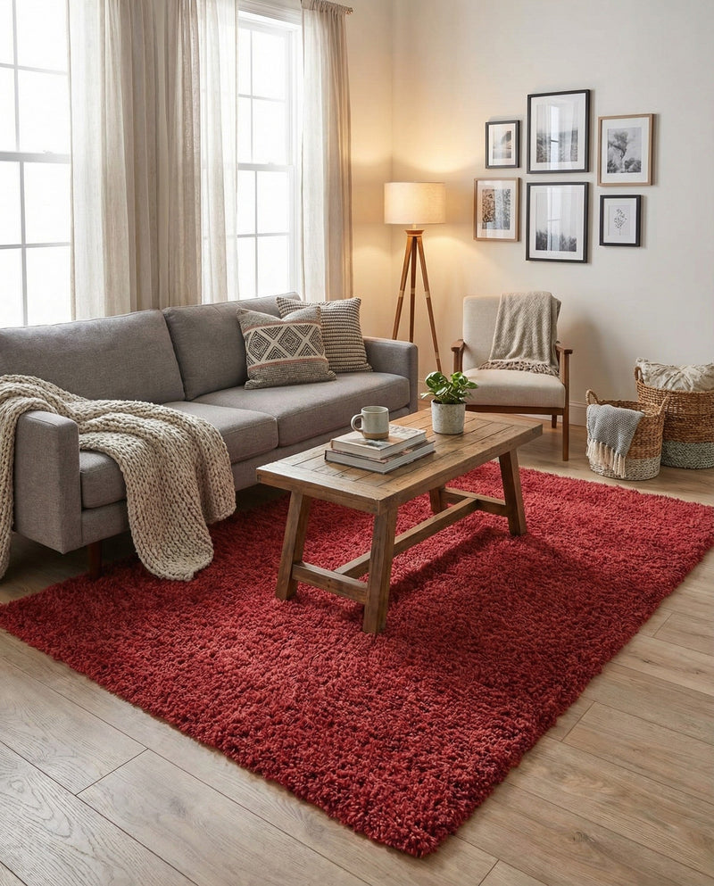 Alpine Plush Collection Area Rug -  Cortina (Poppy) Rectangle Poppy  lifestyle 4