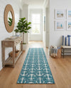 Seaside Haven Rugs Collection Area Rug - Sapphire (Teal) Runner Teal  lifestyle 51