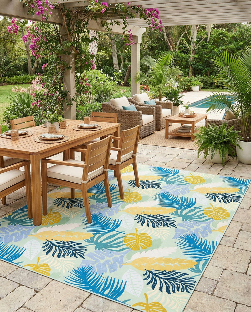 Seaside Blooms Collection Area Rug -  Sunkiss Rectangle Multi  lifestyle 10