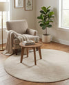 Bloomsbury Elegance Collection Area Rug -  Kensington (Ivory) Round Ivory  lifestyle 66