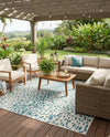 Savannah Escape Collection Area Rug - Serengeti Rectangle Teal  lifestyle 17