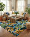 Seaside Blooms Collection Area Rug -  Grove Rectangle Multi  lifestyle 31