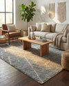 Sahara Berber Wool Collection Area Rug - Marrakesh Rectangle Silver Gray  lifestyle 12