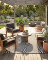 Urban Terrace Collection Area Rug -  Uptown Rectangle Black and White  lifestyle 11