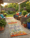 Urban Terrace Collection Area Rug -  Terrace Runner Multi  lifestyle 38