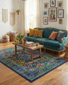 Caribbean Cove Collection Area Rug -  Mustique Rectangle Navy Blue  lifestyle 39