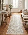 Savannah Elegance Collection Area Rug -  Tybee (Ivory) Runner Ivory  lifestyle 43