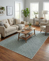 Urban Oasis Rugs Collection Area Rug -  Rooftop (Teal) Rectangle Teal  lifestyle 25