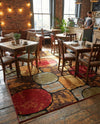 Bistro Lounge Collection Area Rug -  Cappuccino Rectangle Multi  lifestyle 14