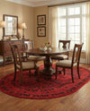 Samarkand Elegance Collection Area Rug -  Zarafshan Oval Red  lifestyle 70