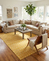 Marrakech Lattice Collection Area Rug - Medina (Yellow) Rectangle Yellow  lifestyle 6