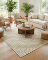 Seaside Blooms Collection Area Rug - Verdure (Green) Square Green  lifestyle 45