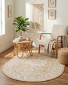 Tribal Terrace Treasures Collection Area Rug -  Incan Isle (Natural) Oval Natural  lifestyle 53