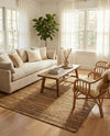 Coastal Haven Jute Collection Area Rug - Malibu Rectangle Sepia Brown  lifestyle 26