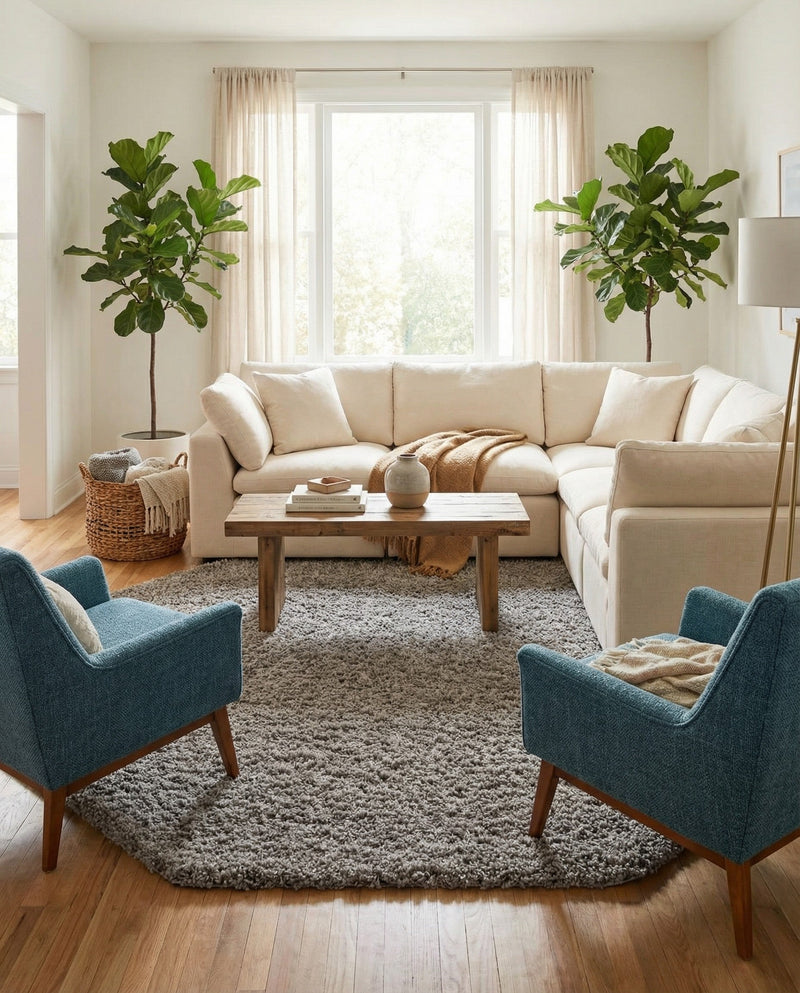Plush Oasis Collection Area Rug - Serenity (Cloud Gray) Octagon Cloud Gray  lifestyle 69