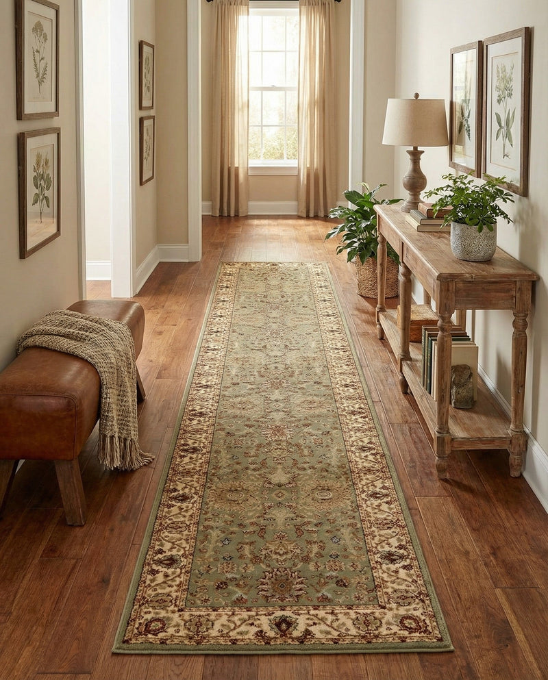 Jaipur Elegance Collection Area Rug -  City Runner Light Green  lifestyle 35