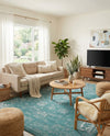 Riviera Elegance Collection Area Rug - Antibes (Turquoise) Rectangle Turquoise  lifestyle 23