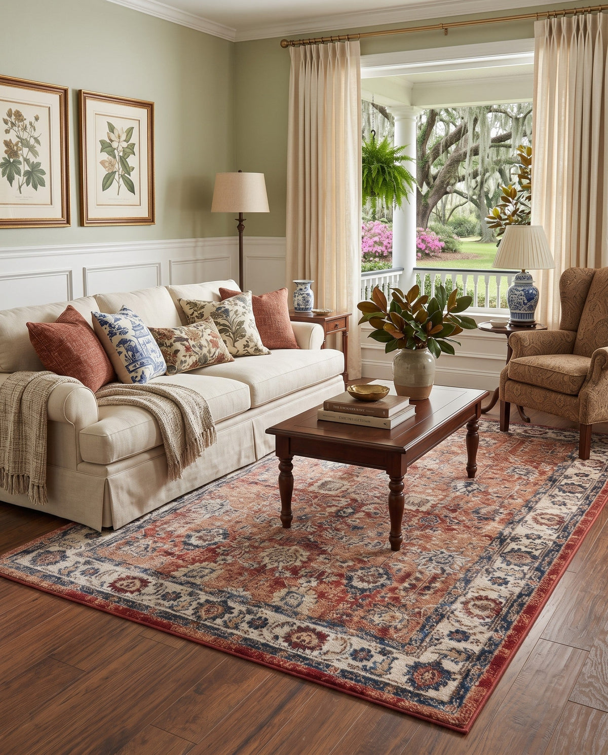 Eden Oasis Collection Area Rug -  Haven Rectangle Terracotta  lifestyle 28