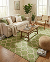 Lattice Gardens Collection Area Rug -  Bloomfield (Light Green) Rectangle Light Green  lifestyle 14