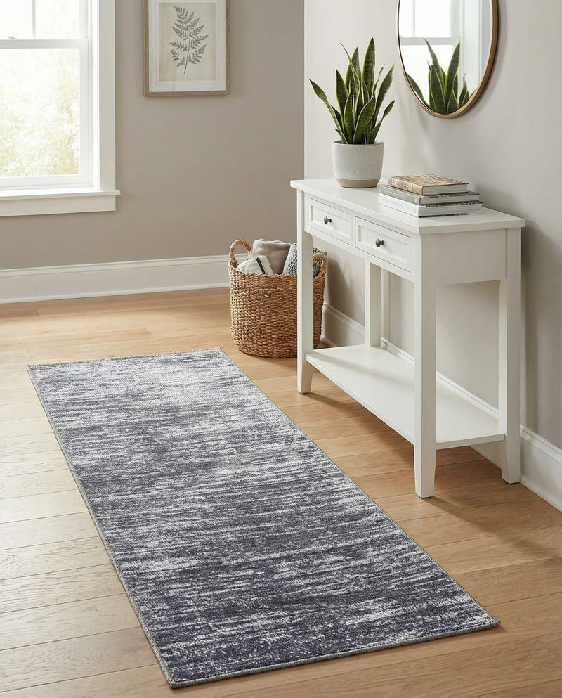 Sahara Essence Collection Area Rug - Oasis (Gray) Runner Gray  lifestyle 76