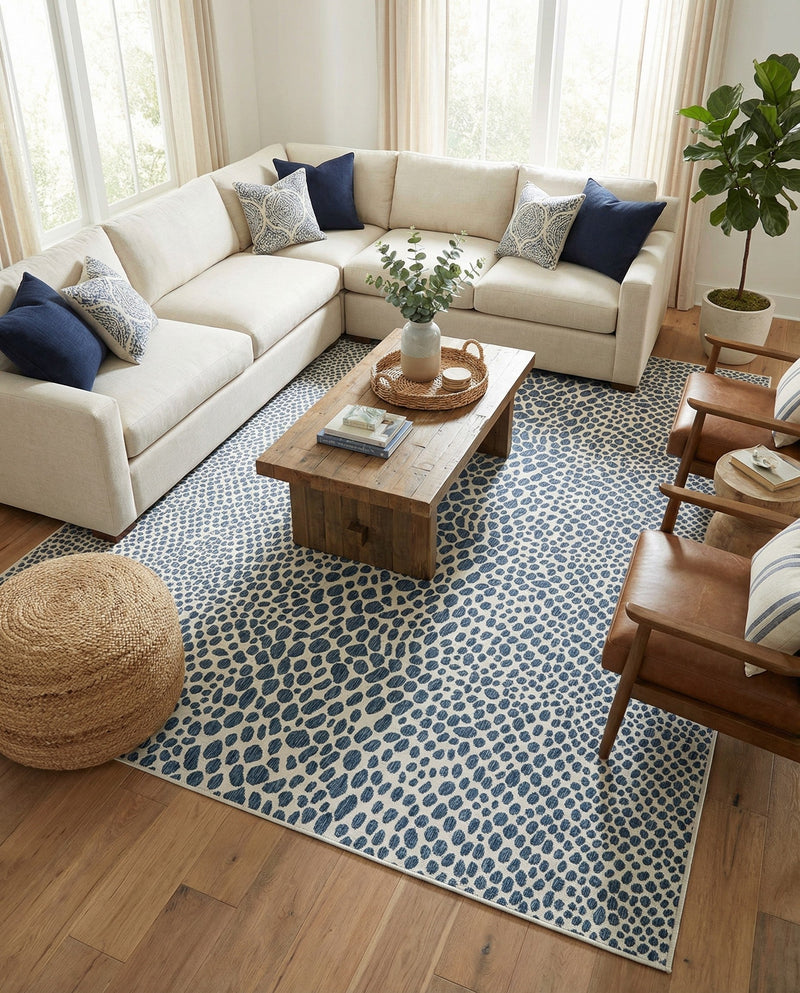 Urban Oasis Rugs Collection Area Rug -  Terrace (Blue) Rectangle Blue  lifestyle 32
