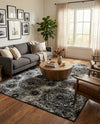 Riviera Elegance Collection Area Rug -  Monaco (Black) Rectangle Black  lifestyle 11