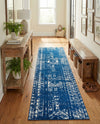 Brighton Stripes Collection Area Rug - Sussex (Navy Blue) Runner Navy Blue  lifestyle 63
