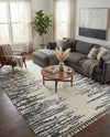 Tranquil Tides Shag Collection Area Rug - Marina Rectangle White  lifestyle 14