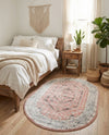 Adriana Terrace Collection Area Rug - Capri (Rose) Oval Rose  lifestyle 49
