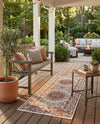 Patio Heritage Collection Area Rug -  Lafayette (Rust Red) Runner Rust Red  lifestyle 61