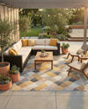 Urban Terrace Collection Area Rug - Metropolis Rectangle Gray  lifestyle 8